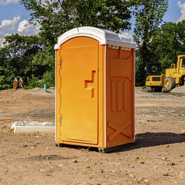 how often are the portable restrooms cleaned and serviced during a rental period in Burden KS